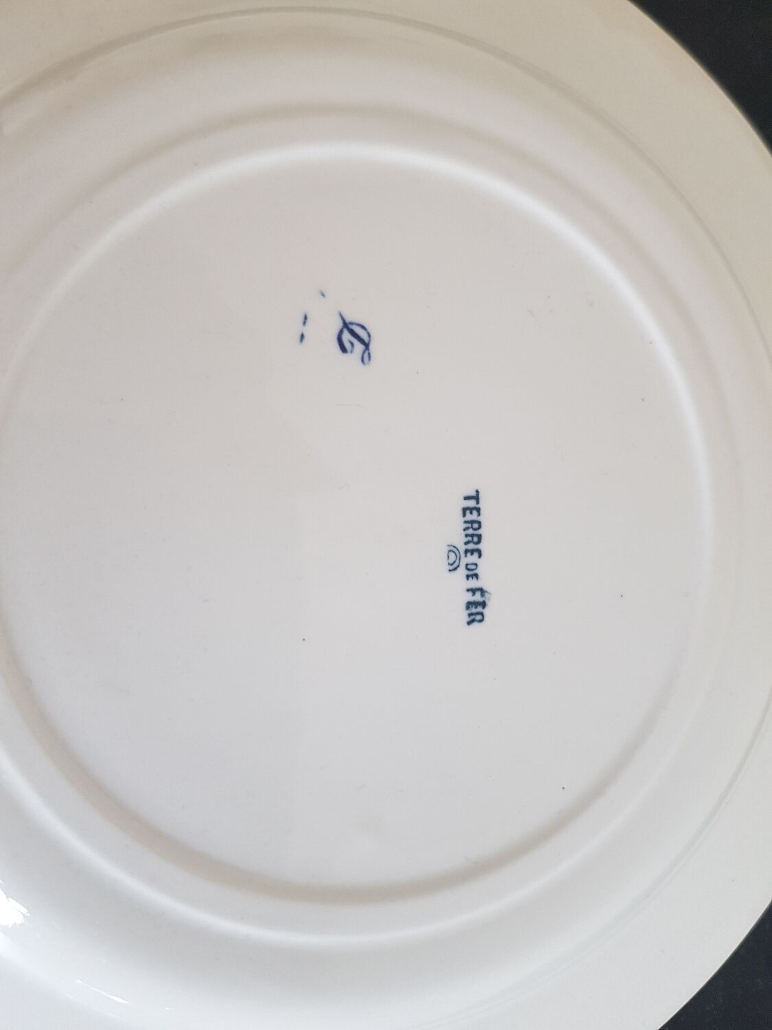 Earthenware plate terra iron model clairefontaine