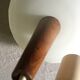 Suspension in opaline glass and teak by Louis Kalff for Philips
