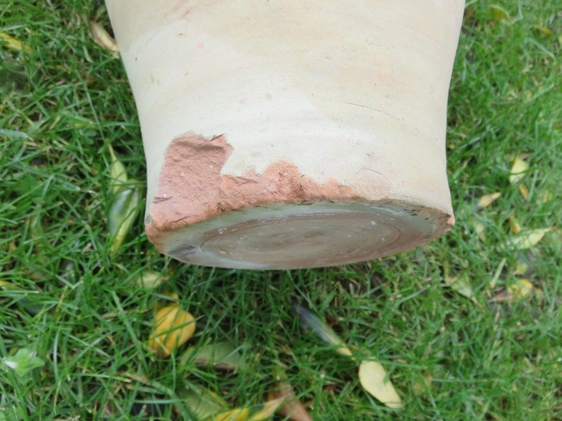 Terracotta potiche with handles 60s