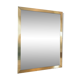 Italian brass mirror and smoked glass - 90x70cm