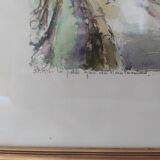 Watercolor - The small station of Ménilmontant