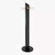 Portemanteau pivotant en bois laqué noir et laiton