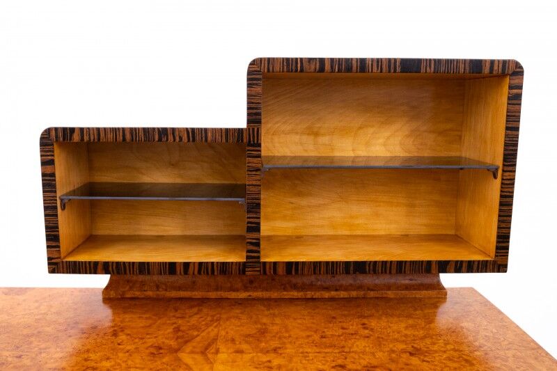 Art Deco desk with extension, Poland, 1950s. After renovation.