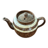 Théière anglaise "Brown Betty" – Céramique vintage – Années 1950