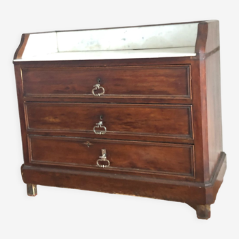 Commode ancienne bois et marbre