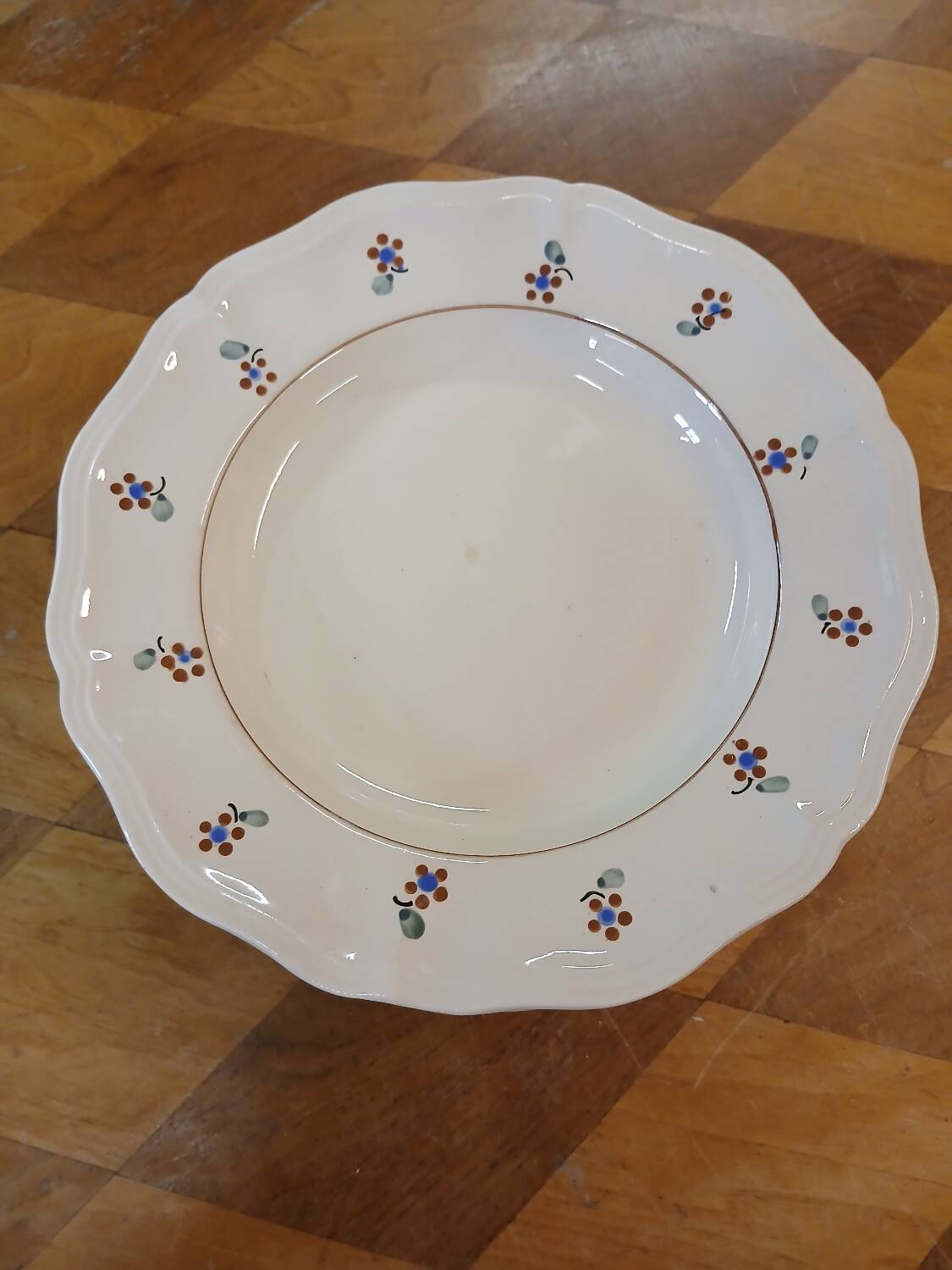 12 old Digoin and Sarreguemines soup plates