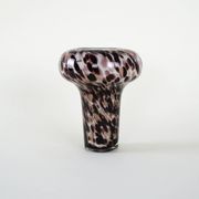 Glass leopard print vase, Italian design, 1970s, made in Italy