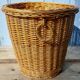 Wicker wastepaper basket