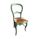 Chaise patinée verte