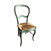 Chaise patinée verte