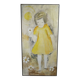 Edith Ferullo, Girl with Yellow Dress, Acrylic on Wood, 1960s