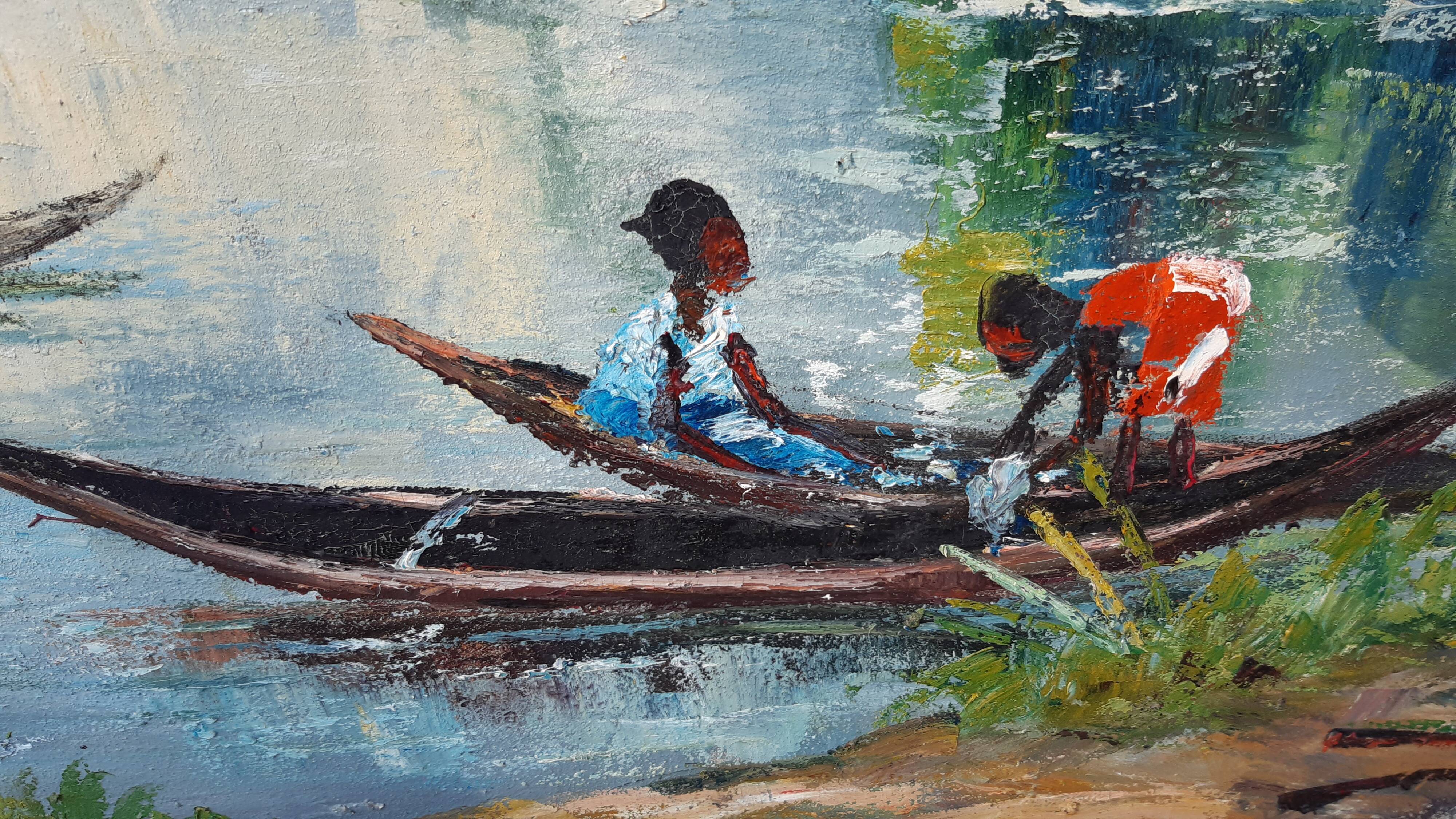 Oil on canvas Africanist 179x78
