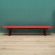 Red eco leather bench, Danish design, 1990s, production: Denmark