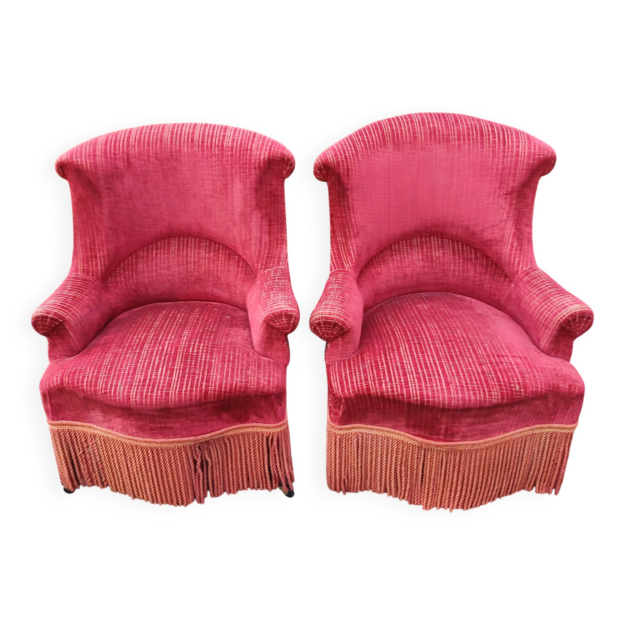 Pair of Napoleon III Frog Armchairs