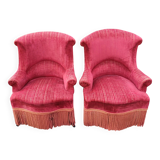 Paire de Fauteuils Crapaud Napolèon III