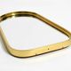 Small solid Mid Century brass wall mirror by Münchener Zierspiegel
