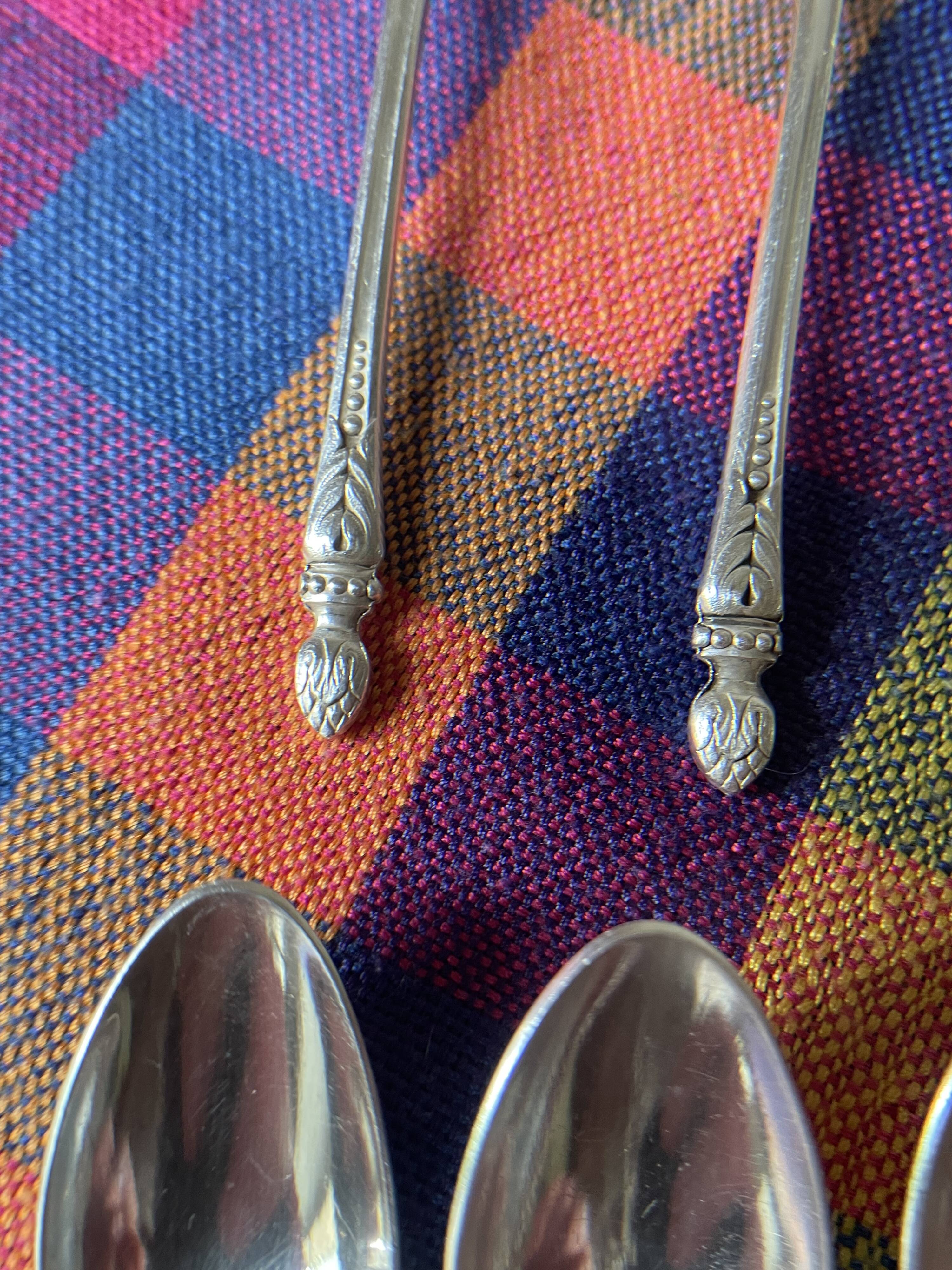 Apollo silver metal mocha spoons