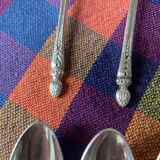 Apollo silver metal mocha spoons
