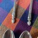 Apollo silver metal mocha spoons