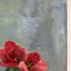 Ancient painting, still life in vase, flower pot and pitcher, signed, 20th century