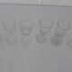 Set de 6 verres anciens dont 2 gravés formes diverses pr