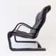 Asko Koivutaru black leather armchair by Esko Pajamies