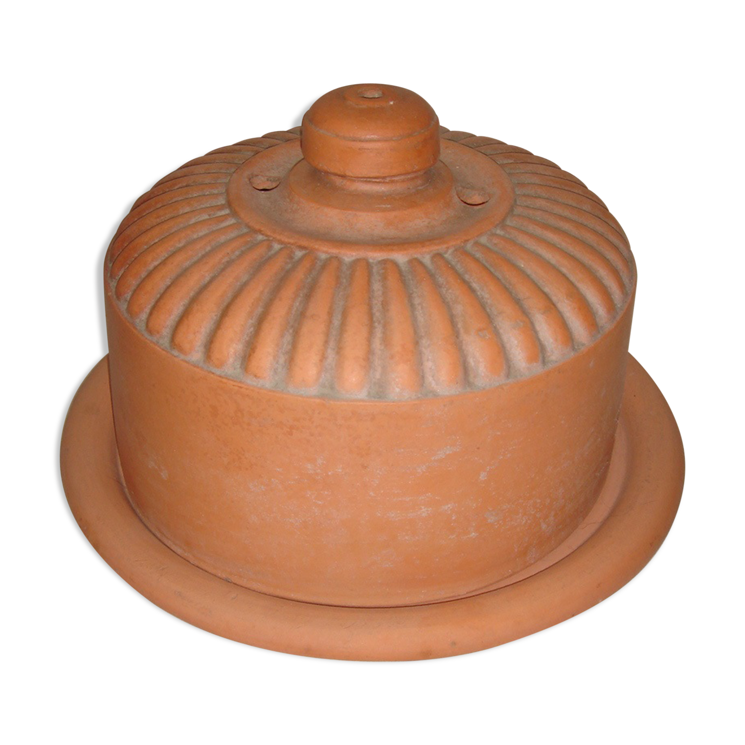 Beurrier en terre cuite pour motte aux cristaux de sel