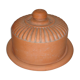 Terracotta butter for clod with salt crystals