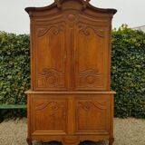 Buffet two bodies in solid oak cauchois