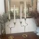 Pair of organic brass candlesticks