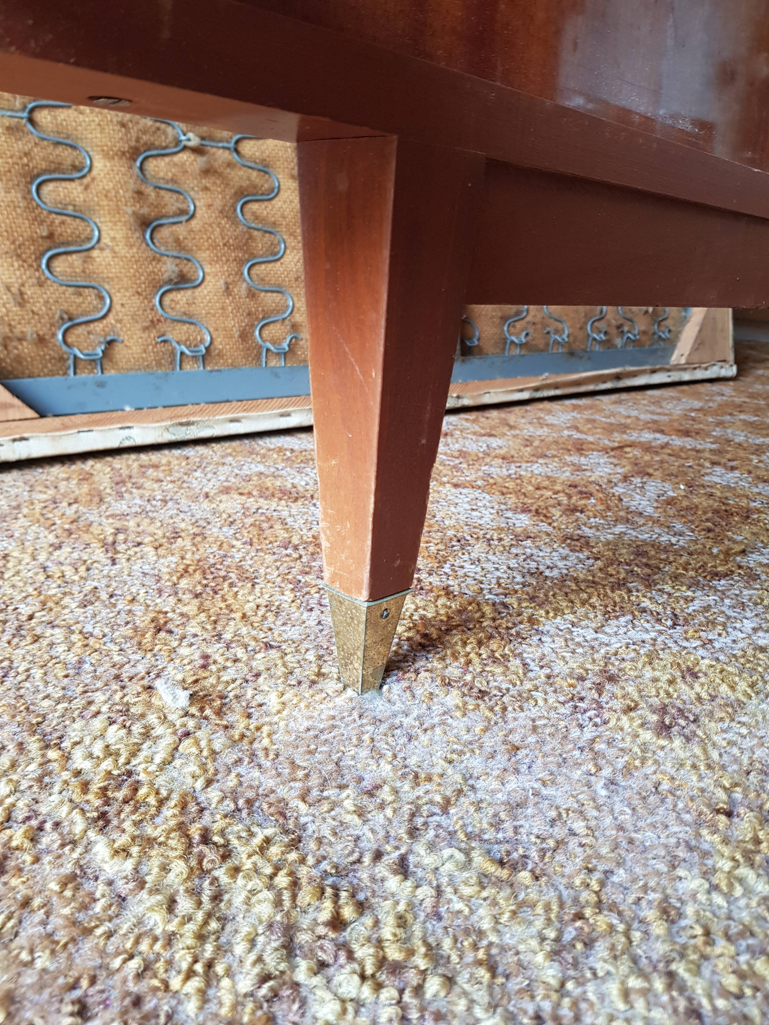 Vintage bed 70s, made by artisan carpenter, excellent condition, part of a set "room"