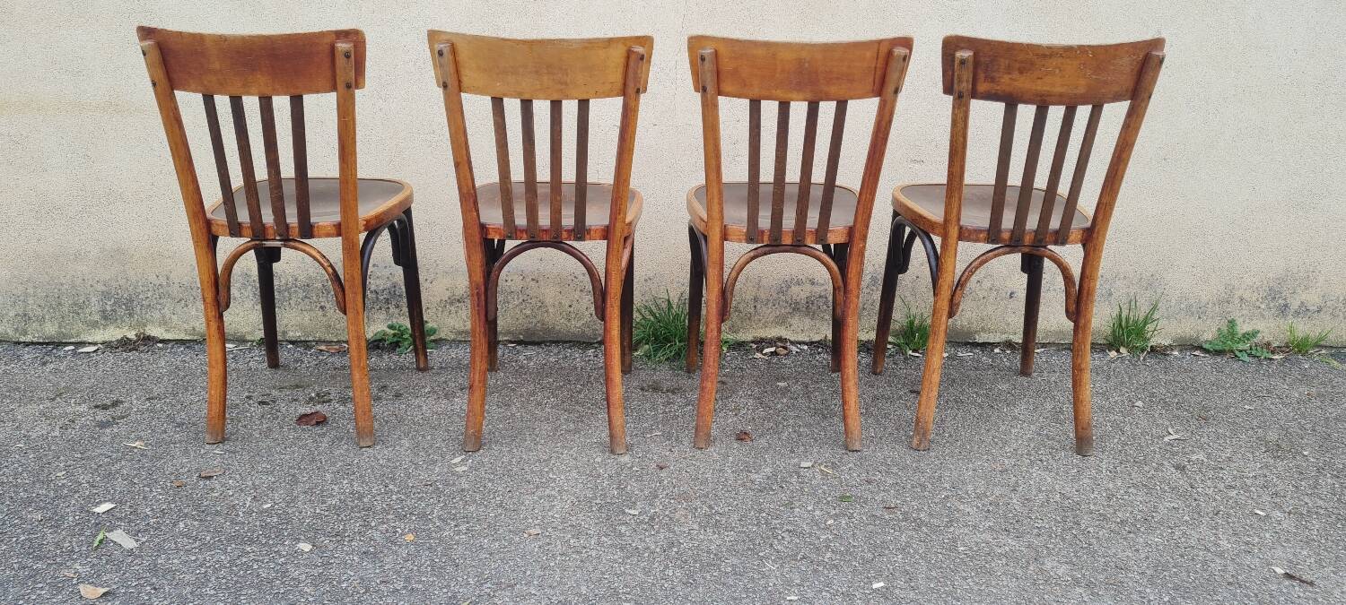 Set of 4 Baumann bistro chairs