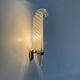 Large Barovier & Toso wall lamp Murano glass leaf, 1970s