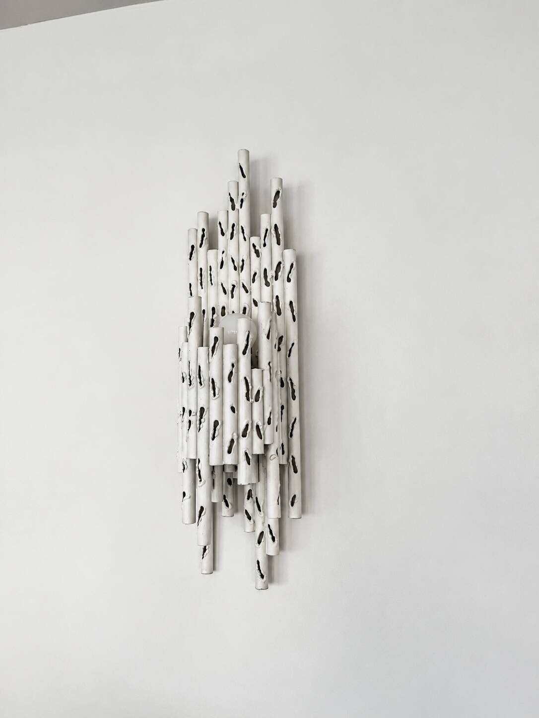 Pair of brutalist wall sconces attributed to Marcello Fantoni – Italy, 1960s