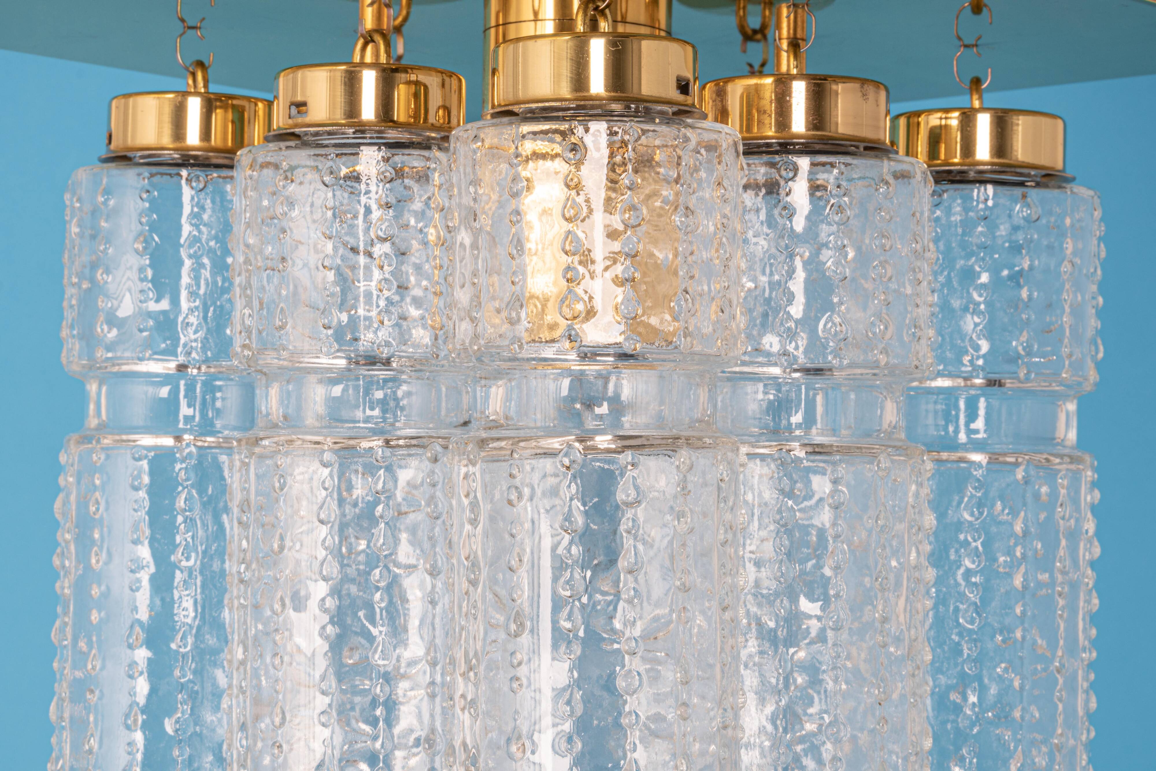 Glass ceiling lights Limburg, Germany, 1970s