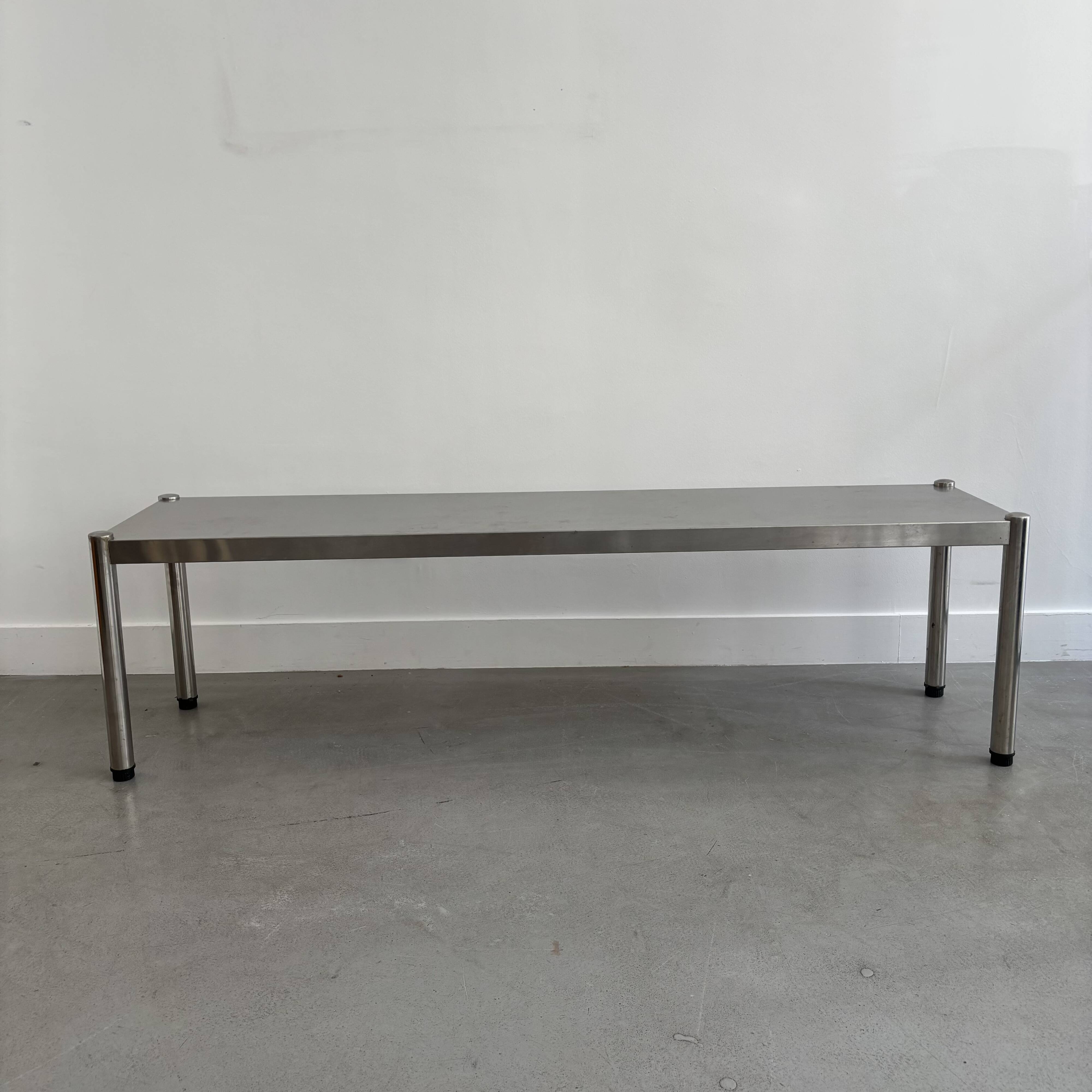 Vintage stainless steel bench