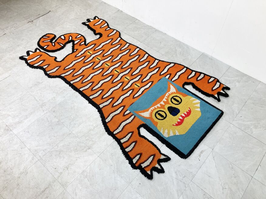 Tiger shaped rug by Walter van Beirendonck for Ikea, 1990s