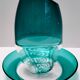 Postmodern Teal and Transparent Murano Glass Plate by La Murrina, Italy