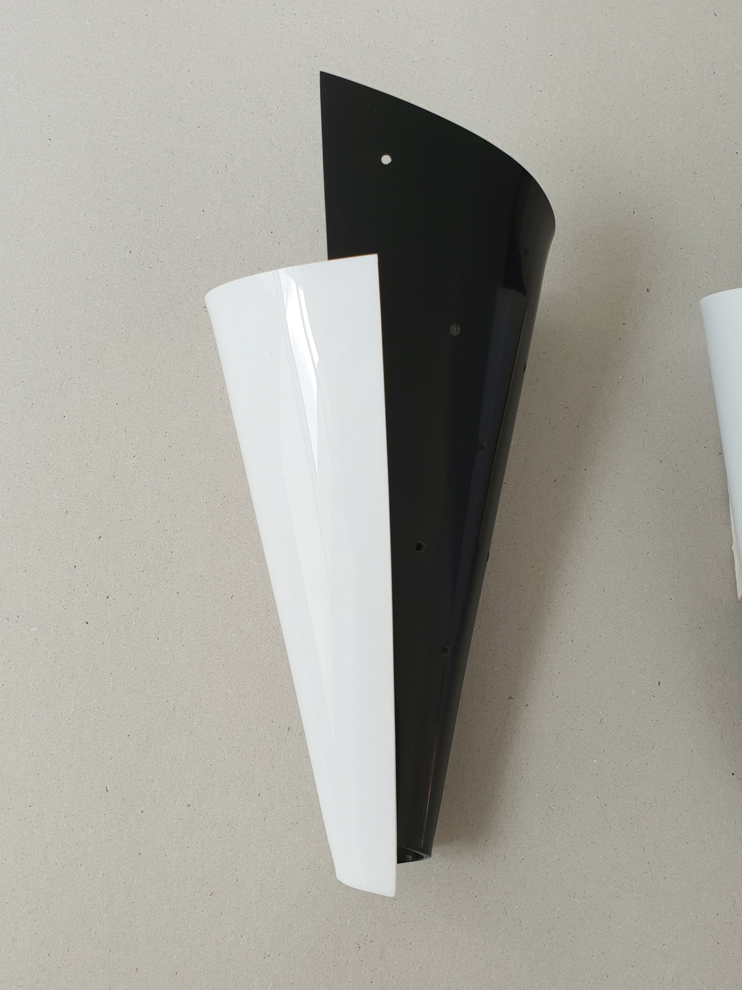 Pair of 1950 plexiglas appliques