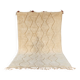 Beni Ouarain rug 300x200 cm – Natural cream wool – Diamond pattern in tone