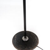 Floor lamp of chrome and black painted metal of Danish design, 1970s