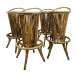 Rattan bar stools 60s