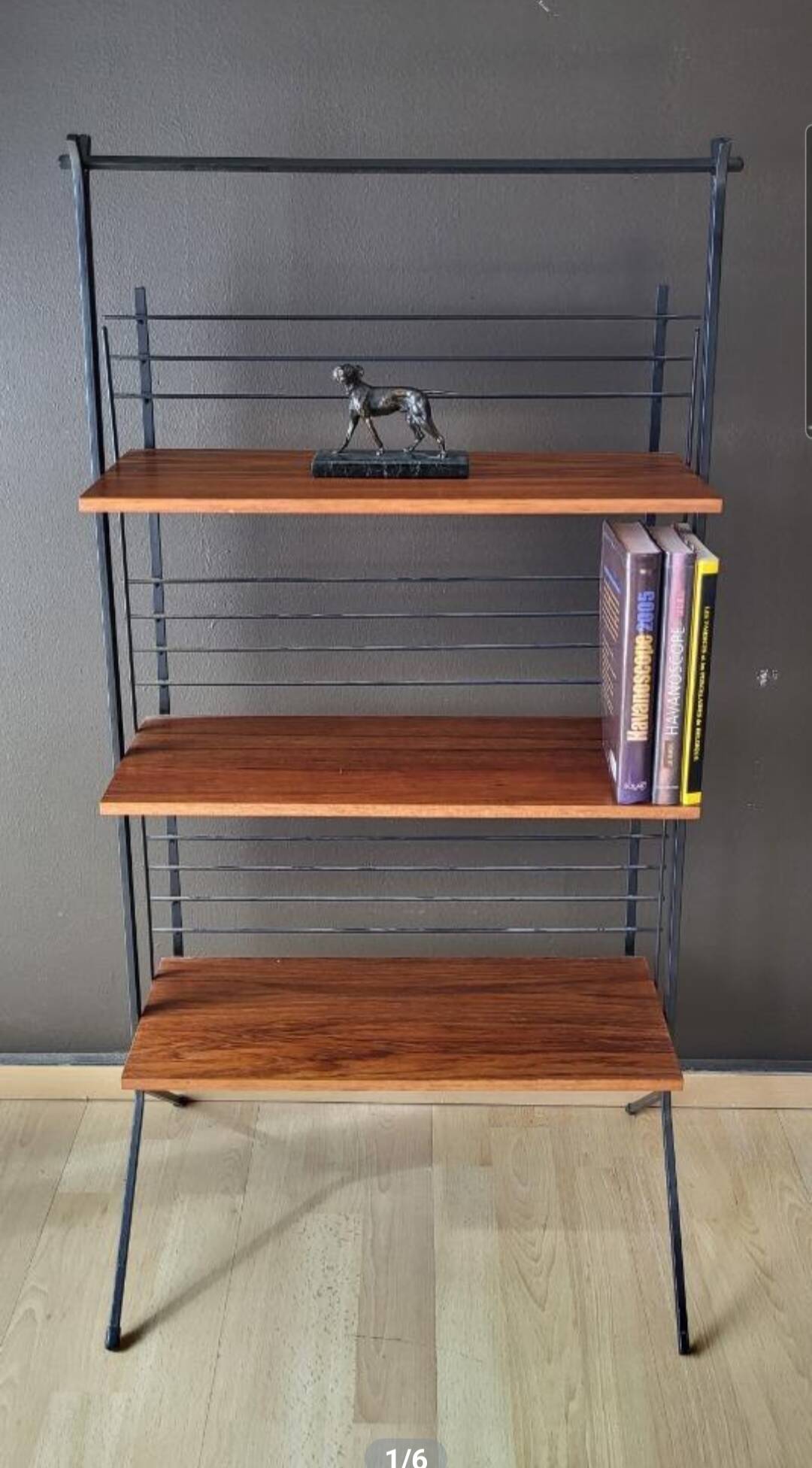 Vintage Teak Bookcase Shelf 70s'
