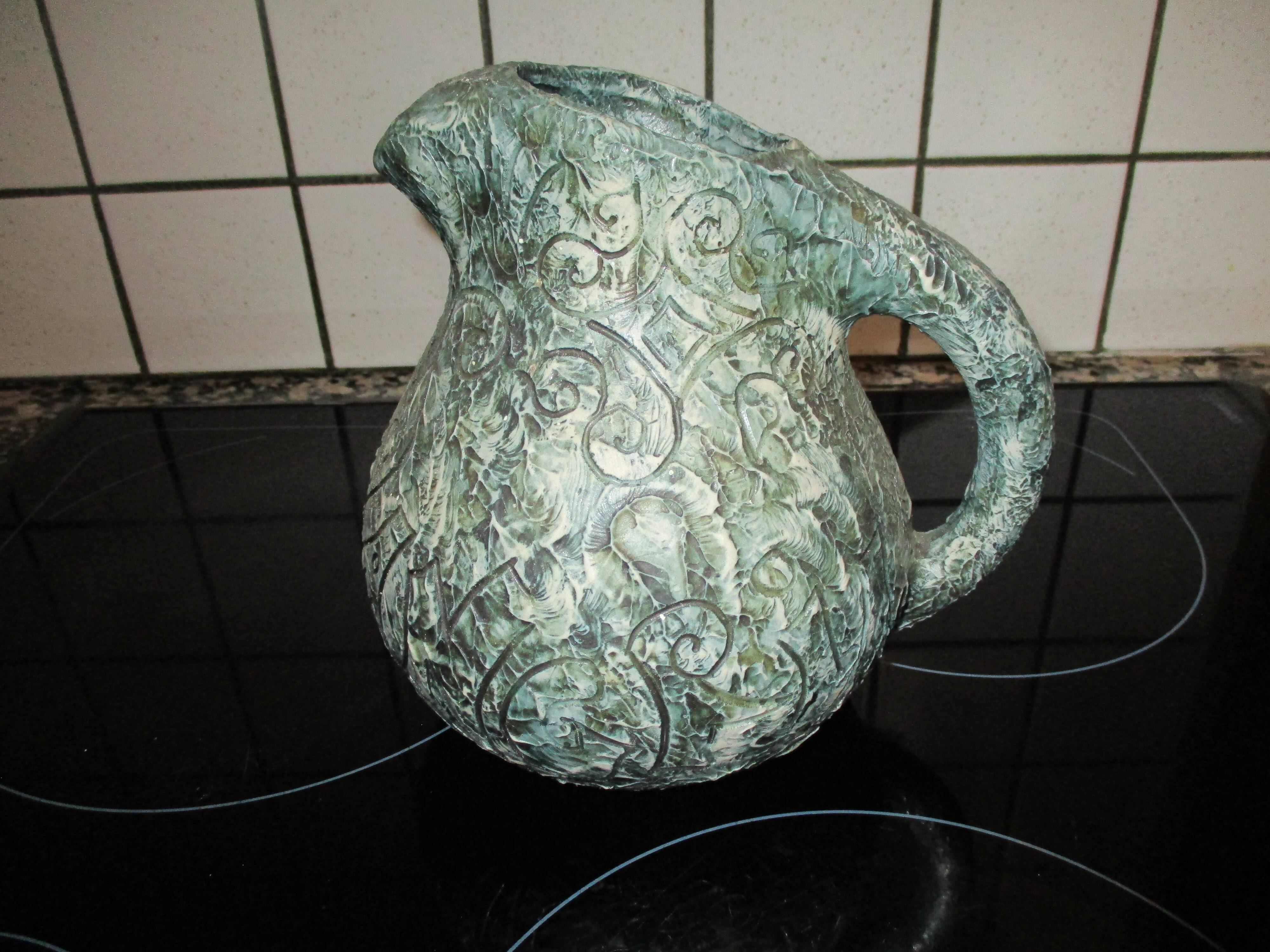 Arroka basque stoneware from ciboure rare set blue jug and 6 cups