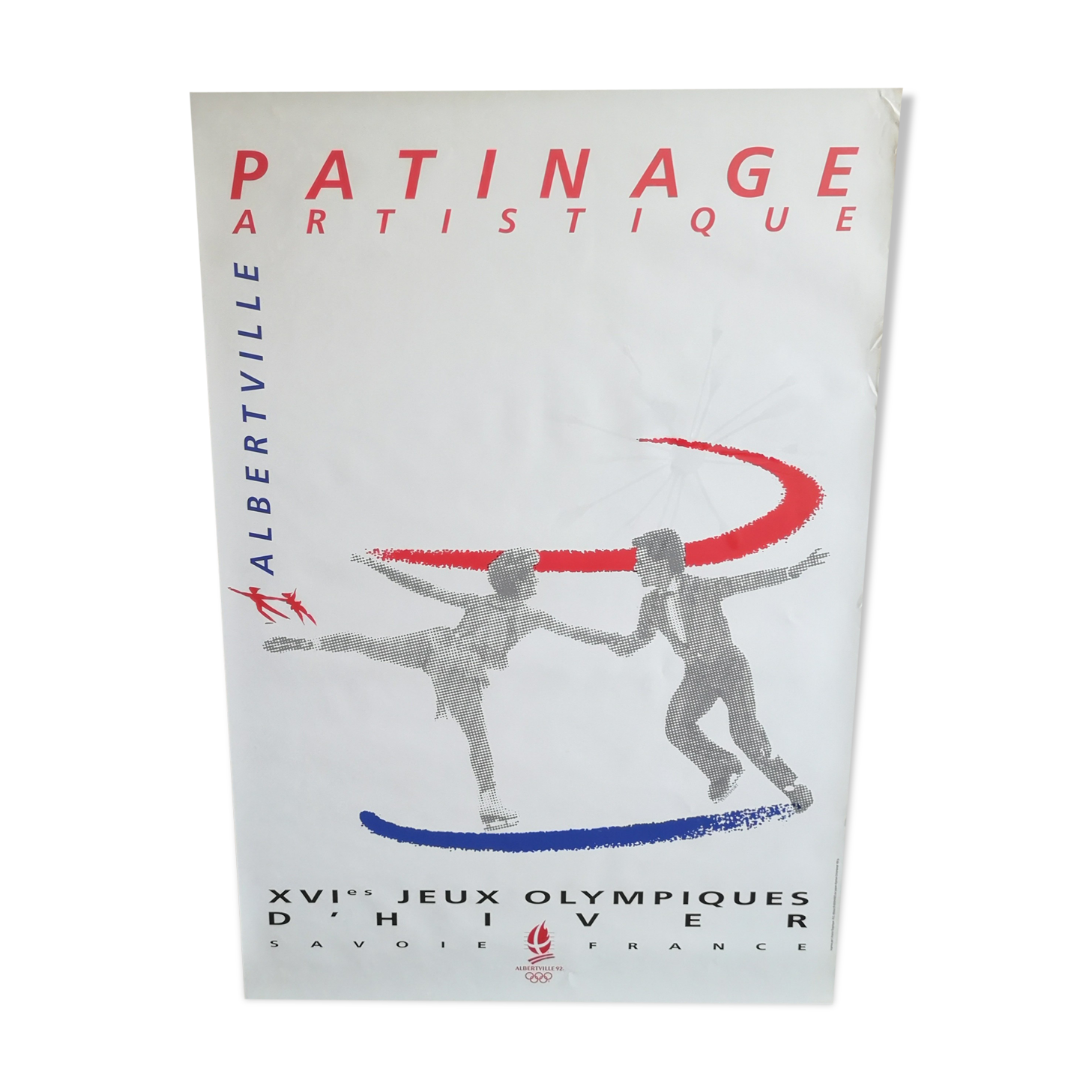 Official Albertville Olympic Games Artistic Skating poster