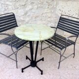 Bistro table with foot vintage cast iron