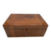 Writing Casket Box in Walnut with Inlays, England, Late 19th Century