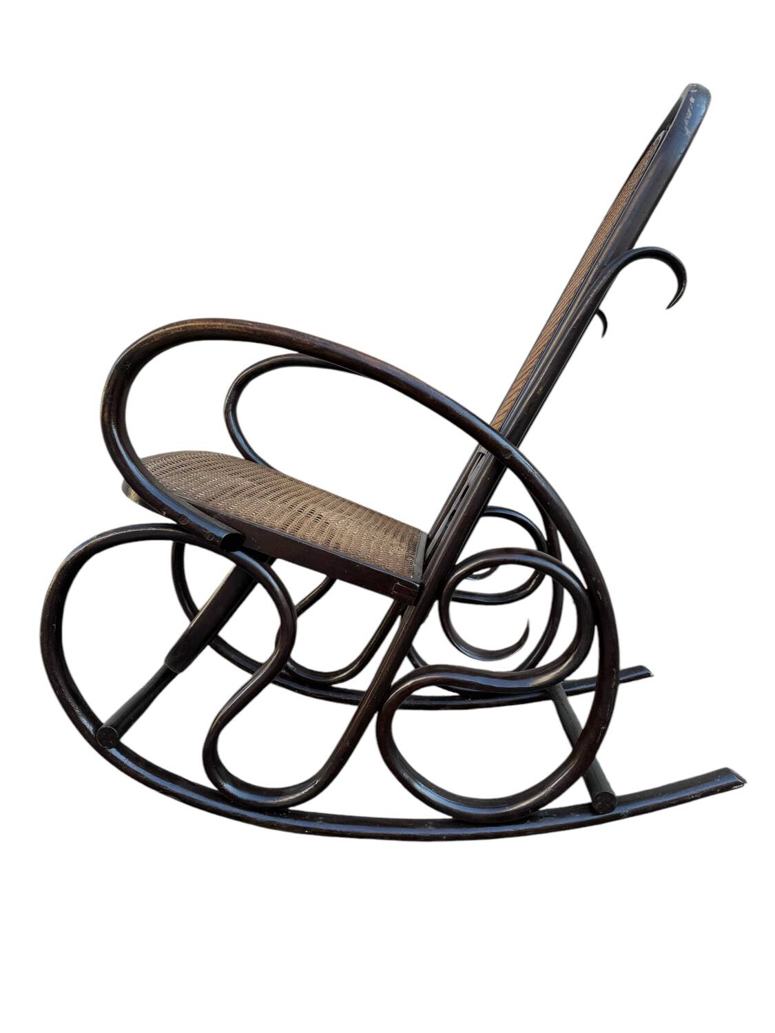 Set de 2 Rocking-chairs Style Thonet Cannée