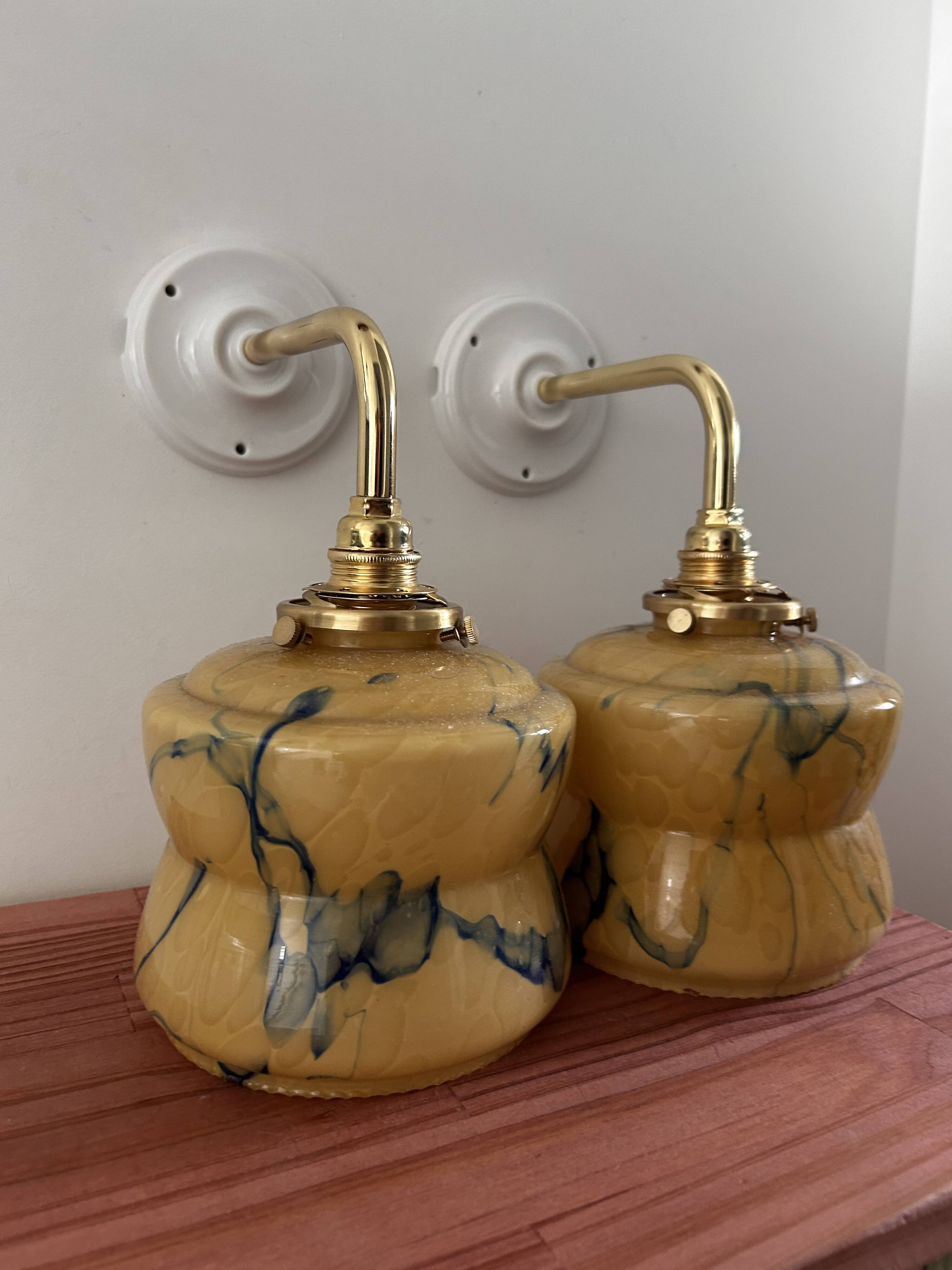 Pair of Art Deco wall lights