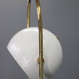Rare Angelo Lelii adjustable Italian marble and brass floor lamp, 1952